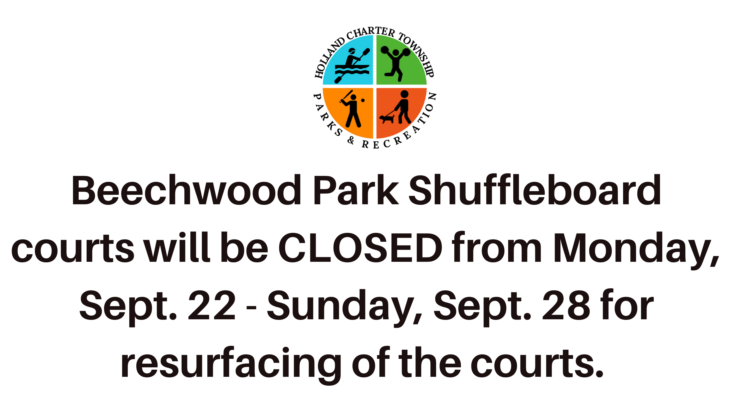 Beechwood Park Shuffleboard Court Closure 2025